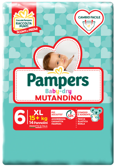 Pampers baby dry mutandina xl 6 small pack 14 pezzi