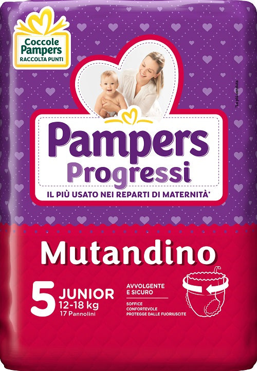 Pampers progretgtgi mutandino cp tg5 junior 17 pezzi