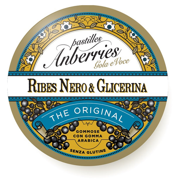 Anberries classiche ribes nero & glicerina caramelle 55 g