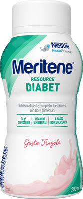 Meritene resource diabet fragola alimento iperproteico 28 vitamine e minerali 200 ml