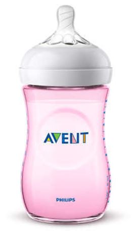 Avent biberon natural pp 260ml rosa single pack