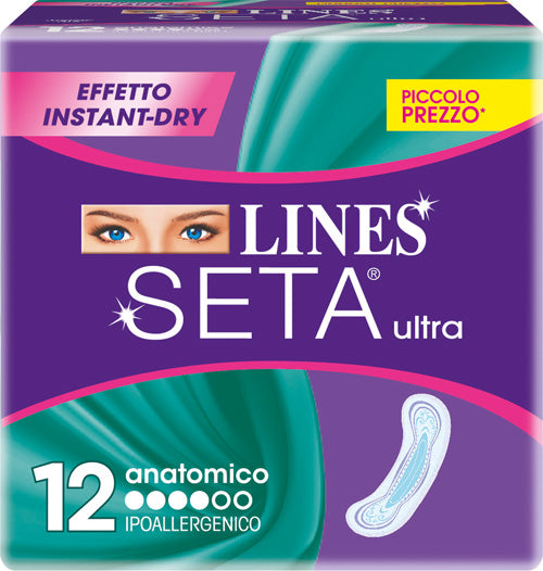 LINES - seta ultra assorbenti anatomici 12 pezzi