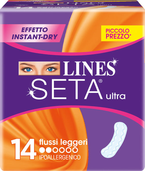 LINES - seta ultra assorbenti per flussi leggeri 14 pezzi