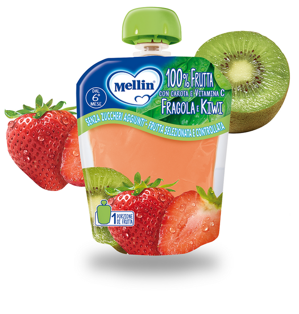 Mellin pouch fragola kiwi 90 g