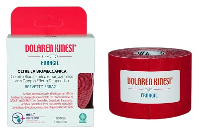 Dolaren kinesi emulgel cerotto terapeutico rosso cm 5x5 m in rotolo