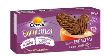 Cereal buoni senza biscotti breakfast cacao e cioccolato 200 g