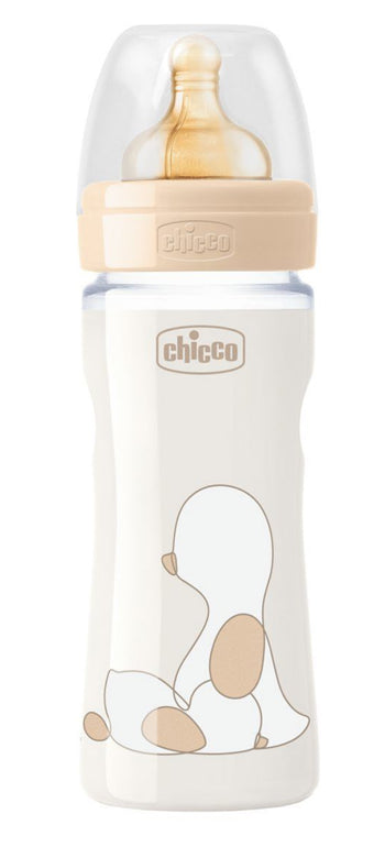 Chicco original 250ml touch regular unisex bottle with rubber teat