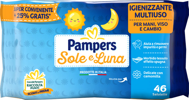 Wipes sole & luna 46 pezzi