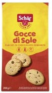 Schar gocce di sole biscotti di pastafrolla con gocce di cioccolato fondente senza lattosio 200 g