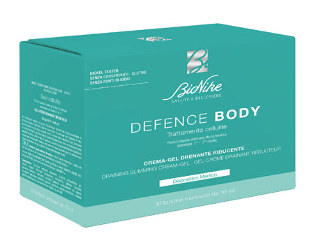 Bionike Defence body trattamento cellulite crema gel drenante riducente 30 bustine da 10 ml