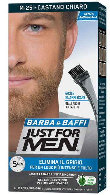 Just for men barba & baffi m25 castano chiaro 51 g