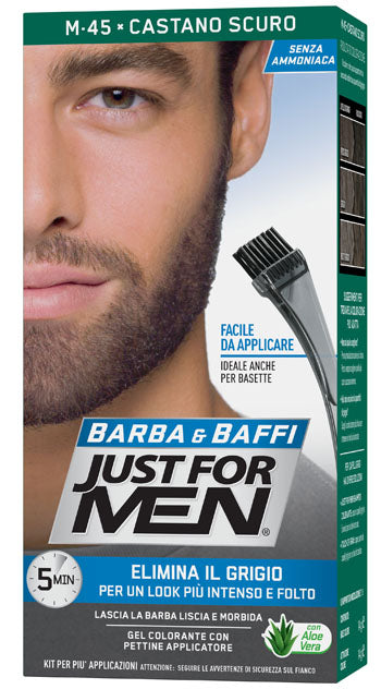 Just for men barba & baffi m45 castano scuro 51 g