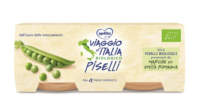 Viaggio italia omogeneizzato bio piselli 2 x 80 g