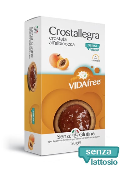 Vidafree crostallegra albicocca senza lattosio 180 g