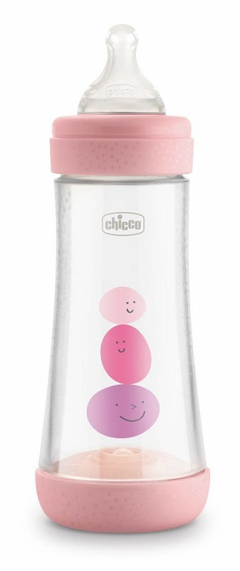 Chicco biberon perfect 5 girl 240 ml in silicone 2 fori