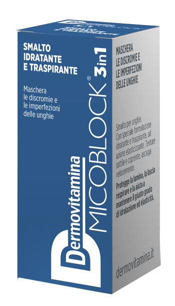 Dermovitamina micoblock 3 in 1 smalto idratante e traspirante blu 5 ml