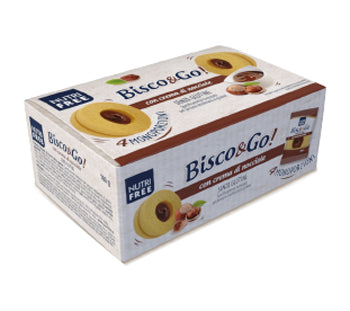 Nutrifree bisco&go con crema di nocciole 4x40 g