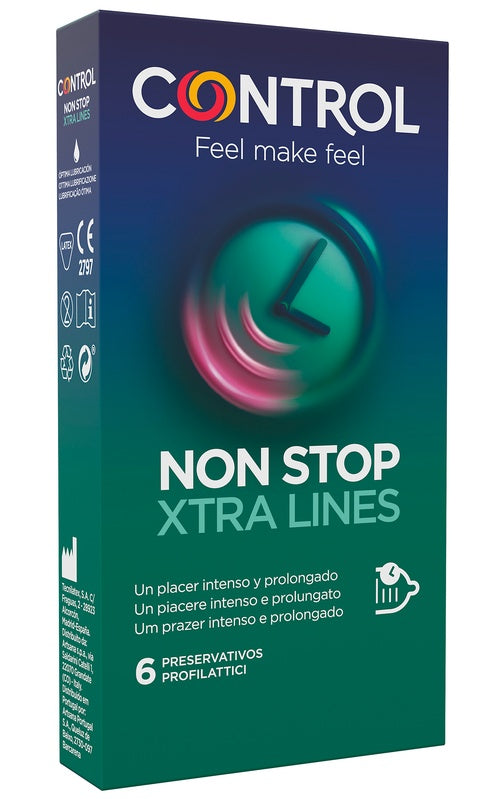 Control non stop xtra lines profilattico 6 pezzi