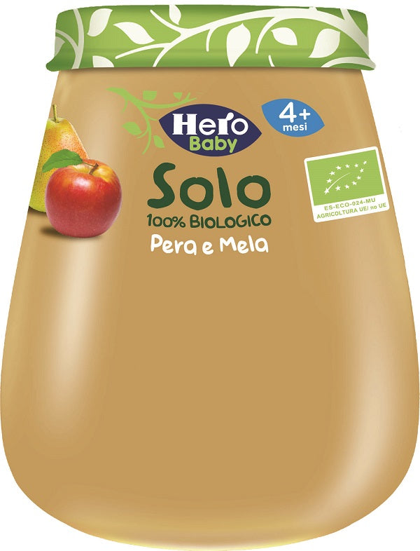 Hero solo papilla 100% ecológica pera manzana 120 g