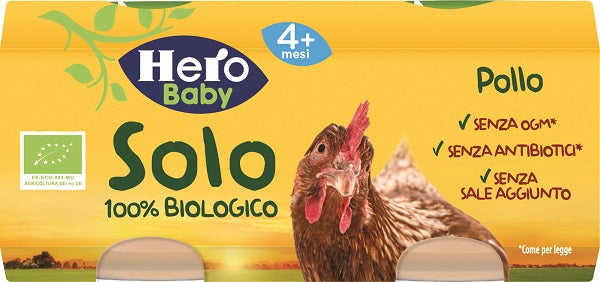 Hero solo omogeneizzato pollo 100% bio 2x80g