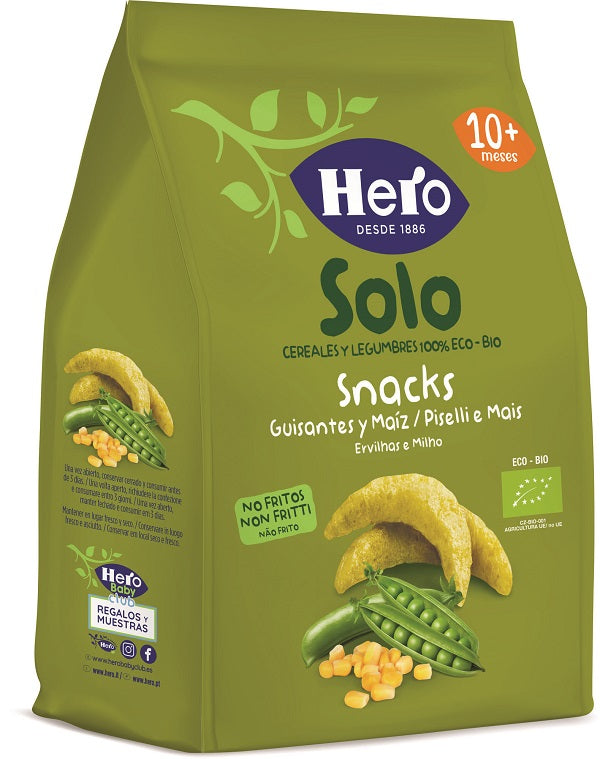 Hero solo snack piselli e mais 100% bio 50 g