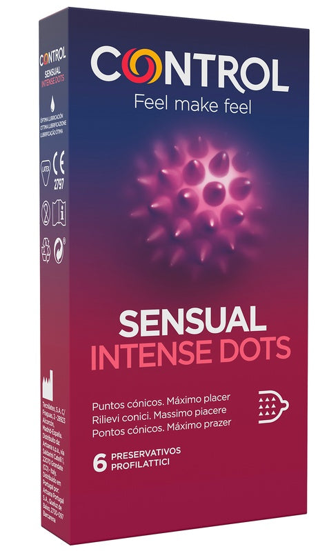 Control sensual intense dots profilattico 6 pezzi