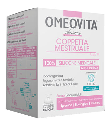 Coppetta mestruale omeovita pharma taglia m + sacchetto cotone