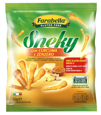 Farabella sneky formaggio con curcuma e zenzero 50 g