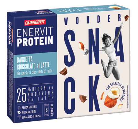 Enervit protein snack cioccolato latte 8 barrette 27 g