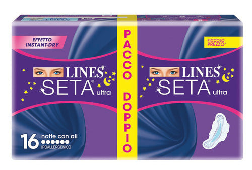 LINES - seta ultra assorbente notte 16 pezzi