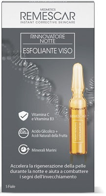 Remescar rinnovatore notte esfoliante viso 5 fiale x 2 ml