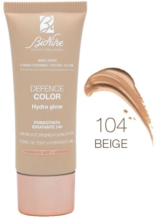 Bionike Defence Color Hydra Glow fondotinta idratante 104 beige