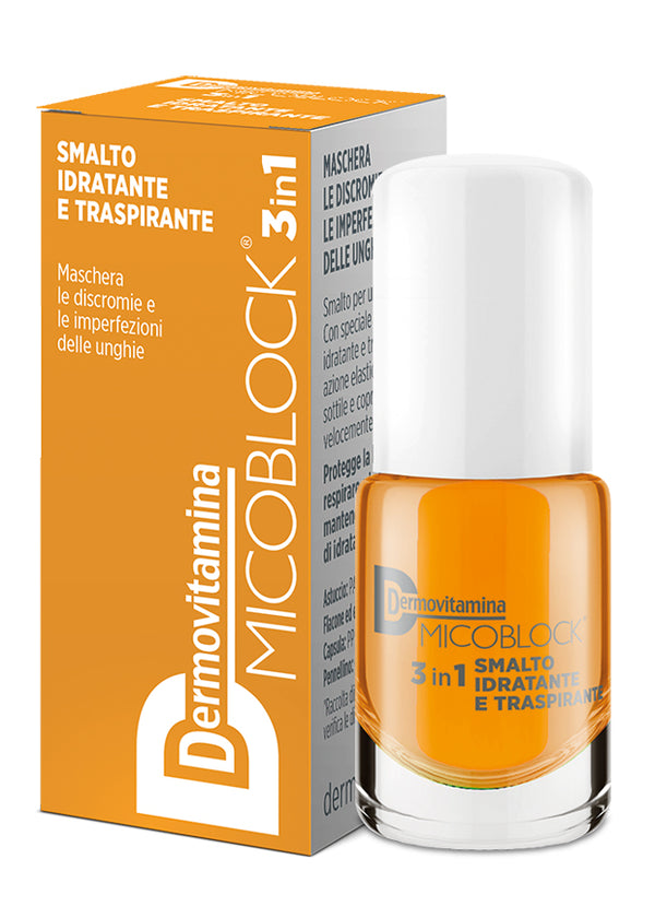 Dermovitamina micoblock 3 in 1 smalto idratante e traspirante giallo 5 ml