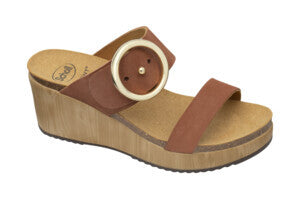 Malibu' wedge nubuck w cognac 40