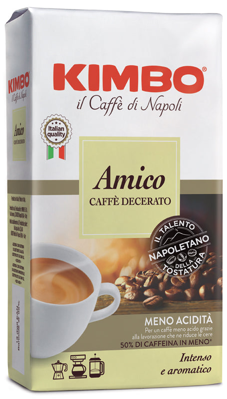 Kimbo amico caffe' torrefatto decerato e macerato 225 g