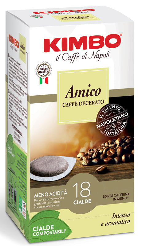 Kimbo amico caffe' torrefatto e decerato 18 cialde 7 g