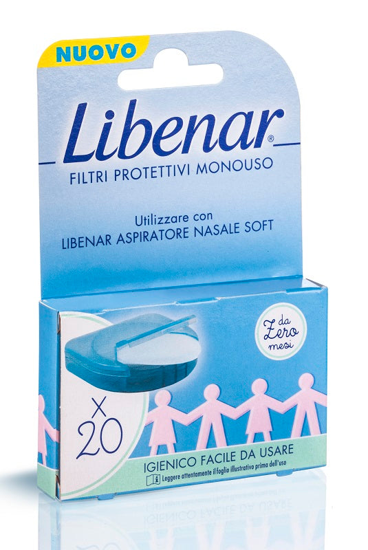Libenar Filtri protettivi monouso per aspiratore nasale soft 20 pezzi