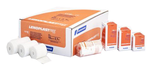 Farmaban lenoplast free 10cmx2,7m 4,5 m in tensione benda adesiva elastica latex free scatola singola