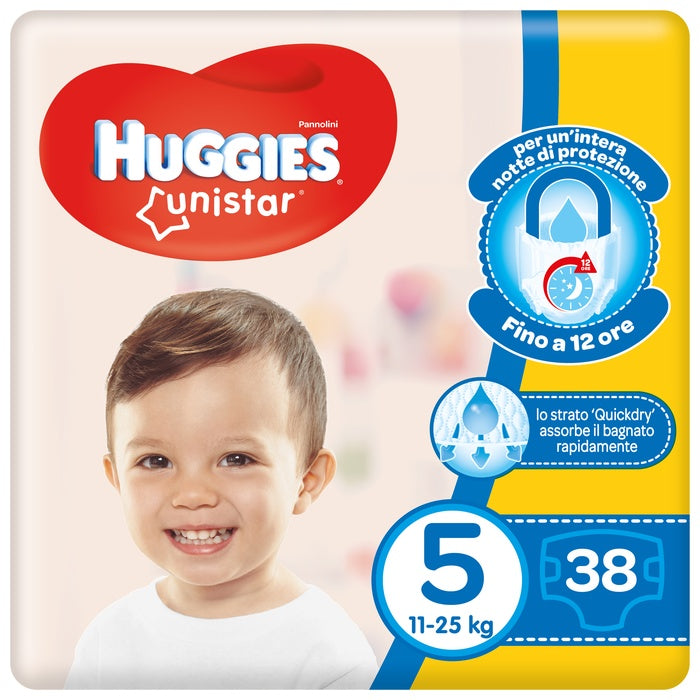 Huggies unistar grande 5 38 pezzi