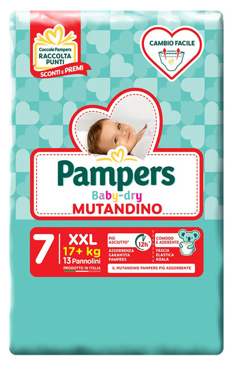 Pannolini mutandadina pampers babydry xxl small pack 13 pezzi