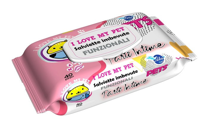 A+cure i love my pet toallitas pop-up funcionales para partes íntimas recambio 40 piezas