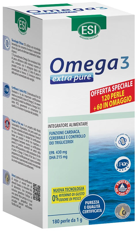 Esi omega 3 extra pure 120 + 60 perle offerta