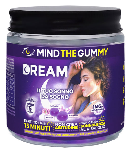 Mind the gummy dream 30 pastiglie gommose gusto mirtillo senza zucchero