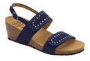 Calzatura michelle sandal 2.0 microfibre+studs woman navy blue tecnologia bioprint materiale microfibra + borchie fodera tomaia microfibra fodera sottopiede microfibra 36 ss22