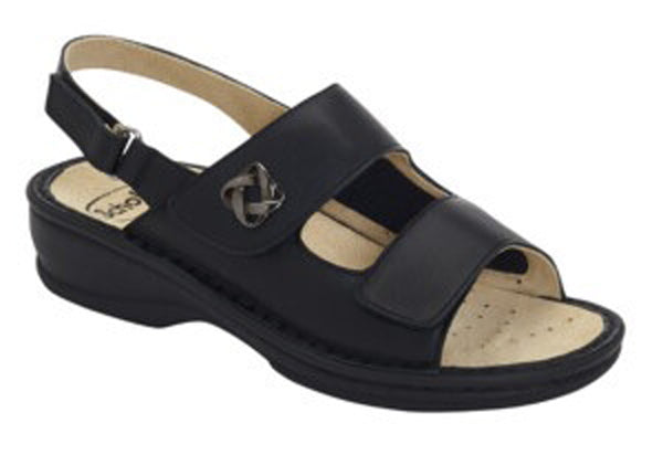 SCHOLL - Sandalia Emilia de piel elástica negra 39