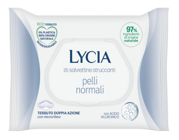 Lycia salviettine struccanti pelli normali 20 pezzi