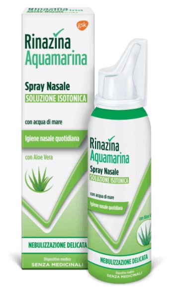 Rinazina aquamarina family spray nasale isotonico delicato 100 ml