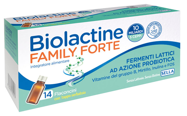 Biolactine family forte 10 miliardi 14 flaconcini da 9 ml