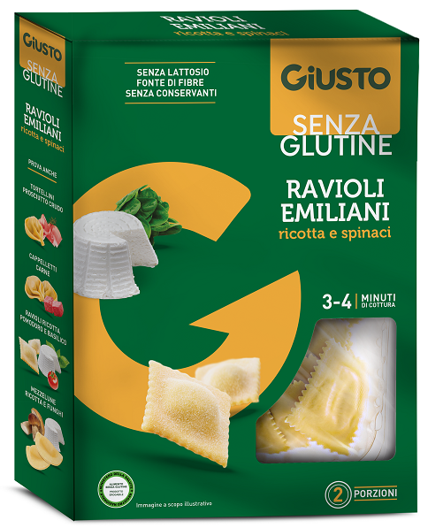 Giusto senza glutine ravioli ricotta e spinaci 250 g