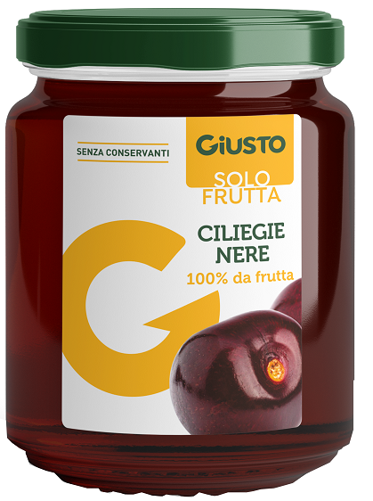 Giusto solo frutta marmellata ciliegie nere 284 g